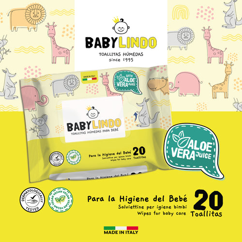 Baby Lindo Aloe 20 toallitas-24 Paquetes x Caja