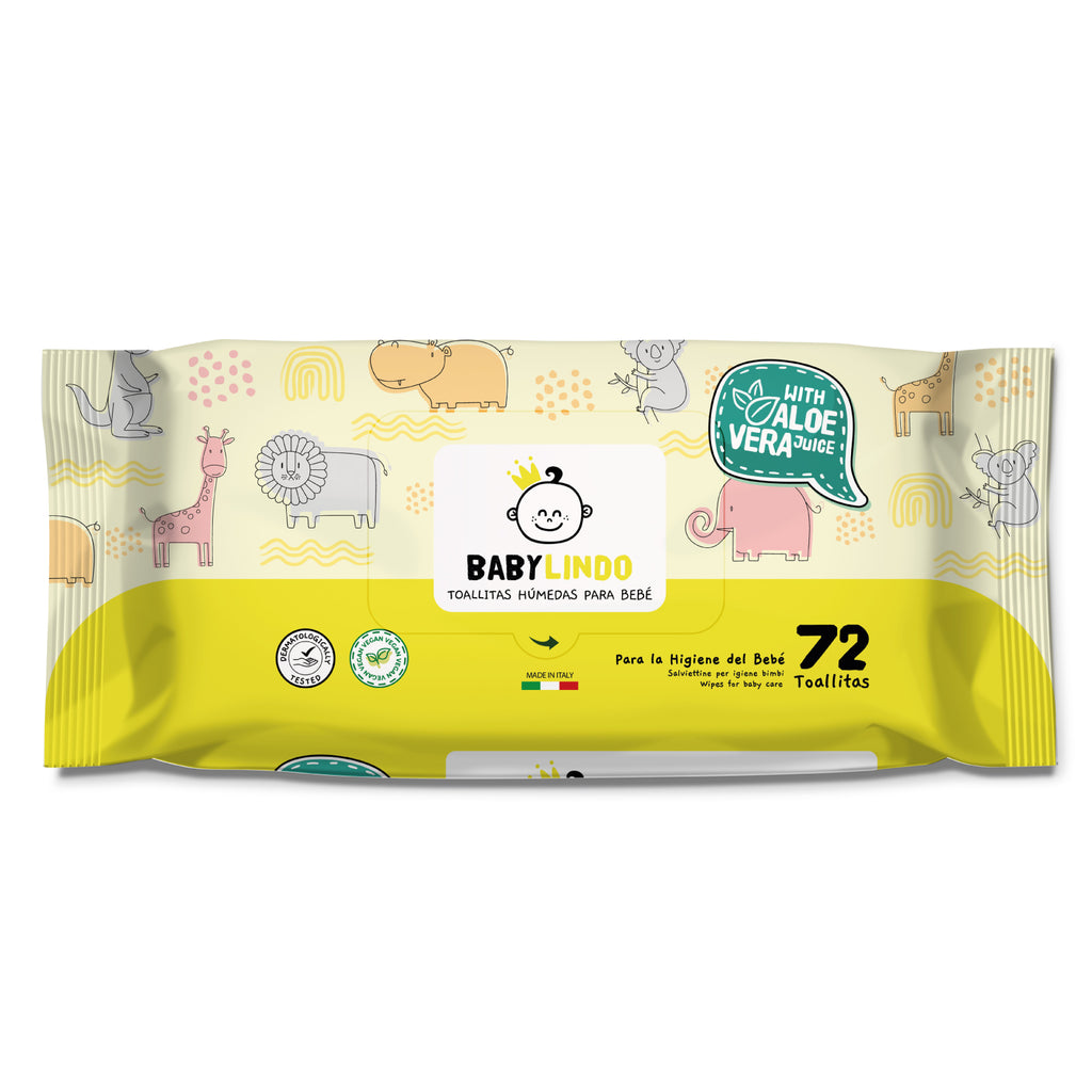 Baby Lindo Aloe 72 toallitas-12 Paquetes x Caja
